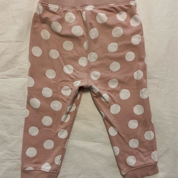 SOLD✨H&M Disney Minnie Mouse Sweatshirt Set (Size 12-18M) Blush Pink Polka Dot - Picture 10 of 12